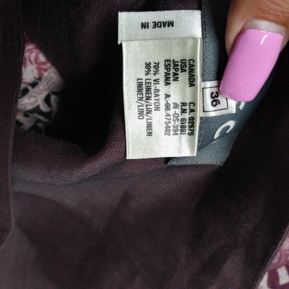 Crisca 80s Printed Georgette Palazzo High Waisted Wide Leg Boho Pants Size Small - Picture 9 of 10